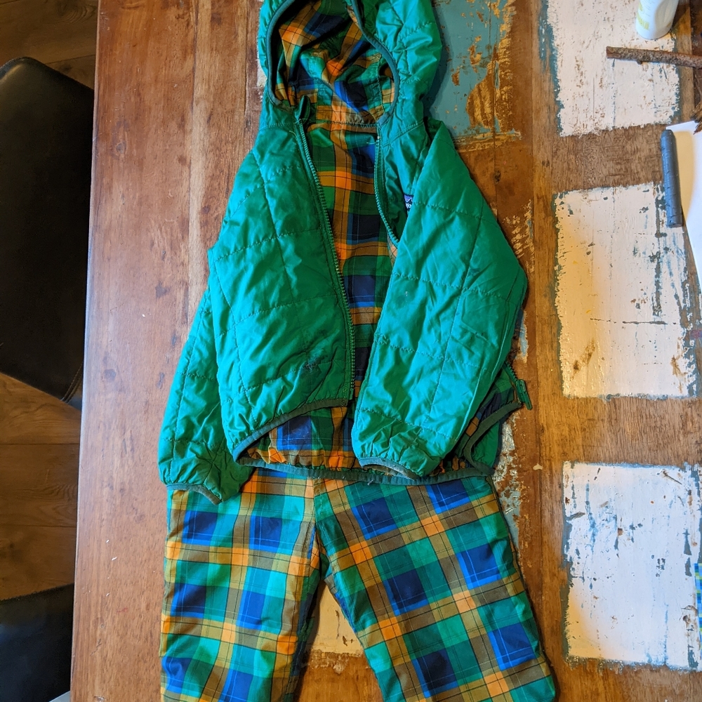 Patagonia reversible jacket and snow pants